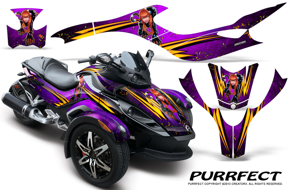 CAN-AM SPYDER Graphics Kit Purrfect Purple Lite